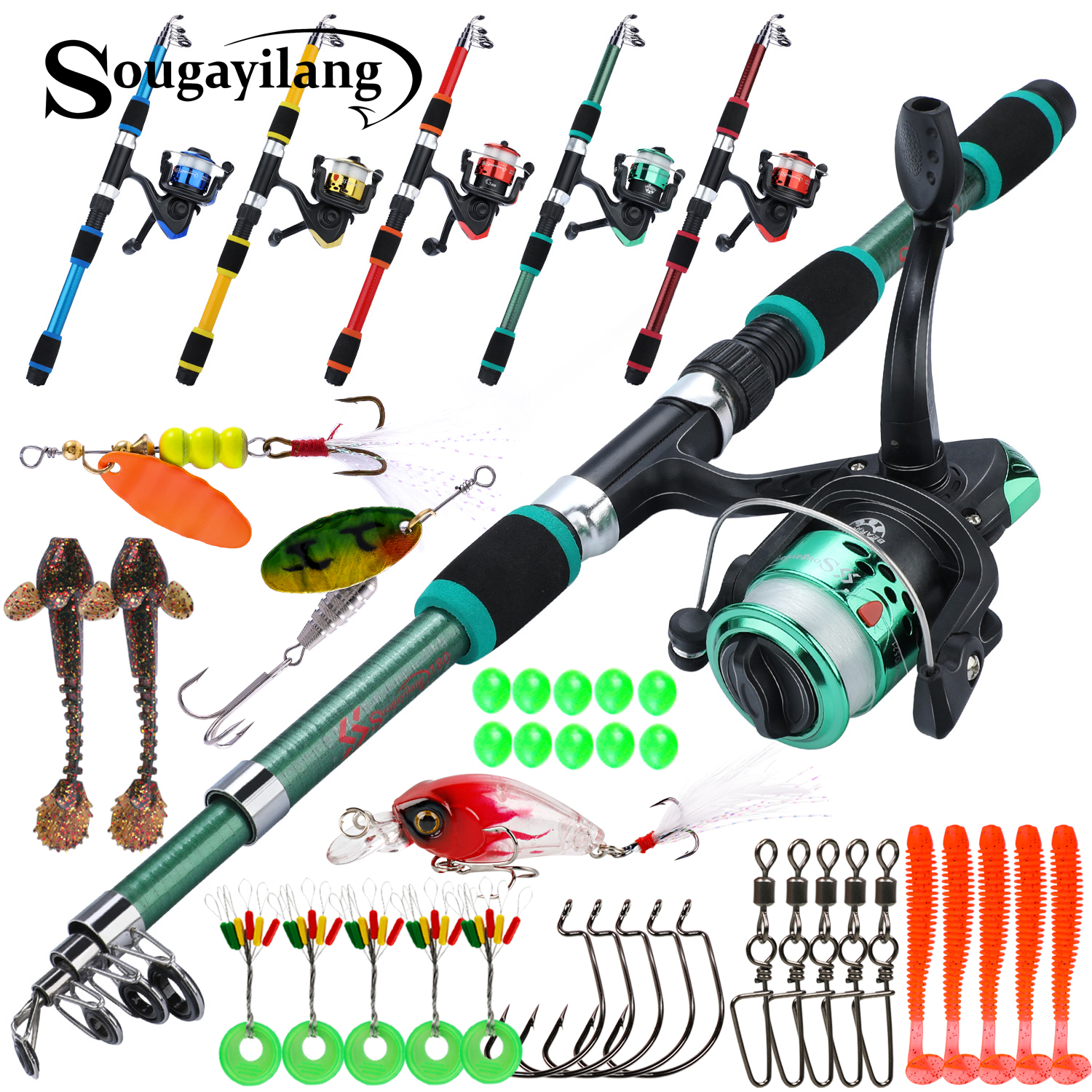 Fishing Rods 2.1-2.7m Super Strong Telescopic Spinning Fishing Rod