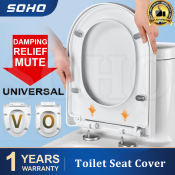 SOHO High-Quality Universal Toilet Seat Cover - White