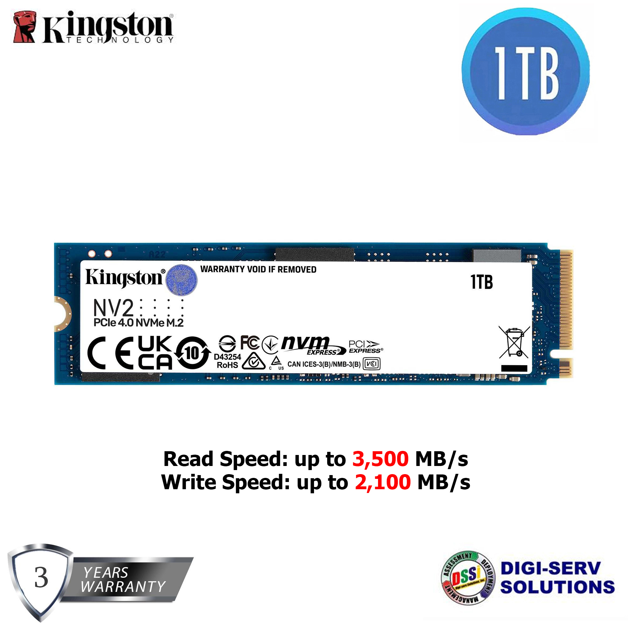 Kingston NV2 Gen 4 M.2 SSD 2TB