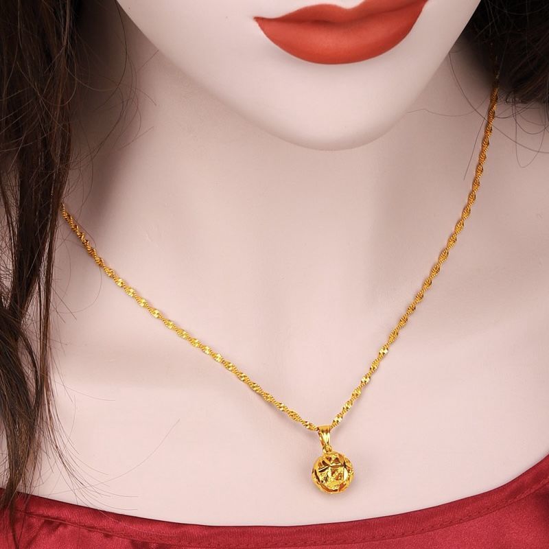 Gold chain with hot sale gold balls