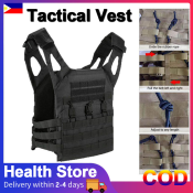 Military Black Tactical Vest - Waterproof & Bulletproof, Multi-Functional (Brand: Available)
