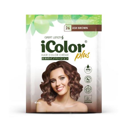 ICOLOR Plus Shampoo Hair Color Creme Ash Brown 40ml