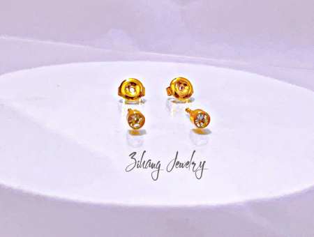Zihang Jewelry Birthstone Zirconia Studs Earrings
