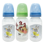 Looney Tunes 4oz Regular Neck Feeding Bottle Set of 3