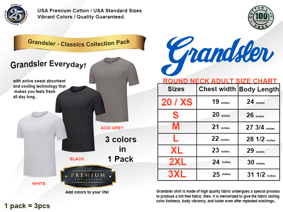 grandsler shirt size chart