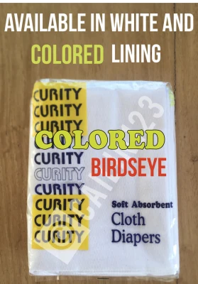 12 pcs Curity Birds Eye Cloth Diaper Birdseye Lampin 29x17 (1)