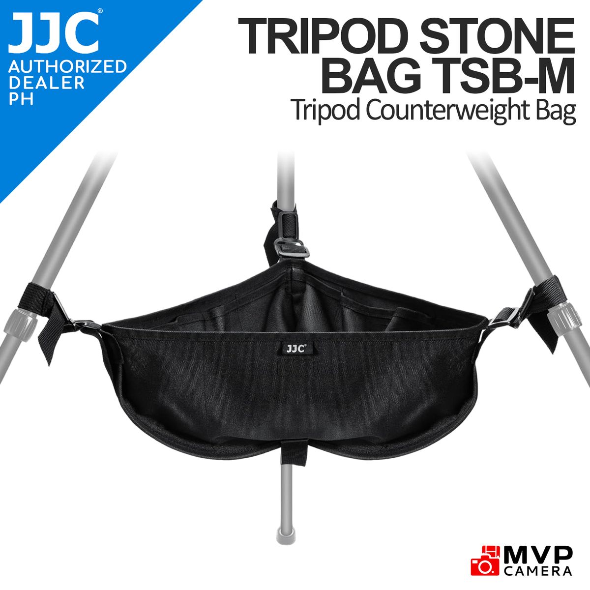JJC TSB-M Tripod Stone Bag Counterweight Hammock Pouch for Accessories  44lbs 20kg MVP CAMERA