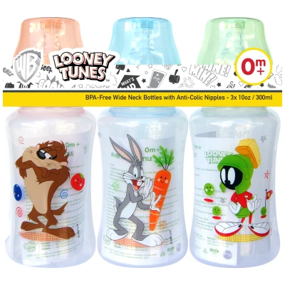 Looney Tunes 10oz Wide Neck Feeding Bottles (Set of 3) (2)
