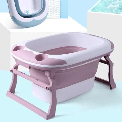 Baby Toddler Bathtub Children Extra Large Silicone Foldable Bath Tub with Bath Seat 90x44 cm (2)