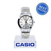 Casio Quartz Stainless Steel White Dial Watch For Men