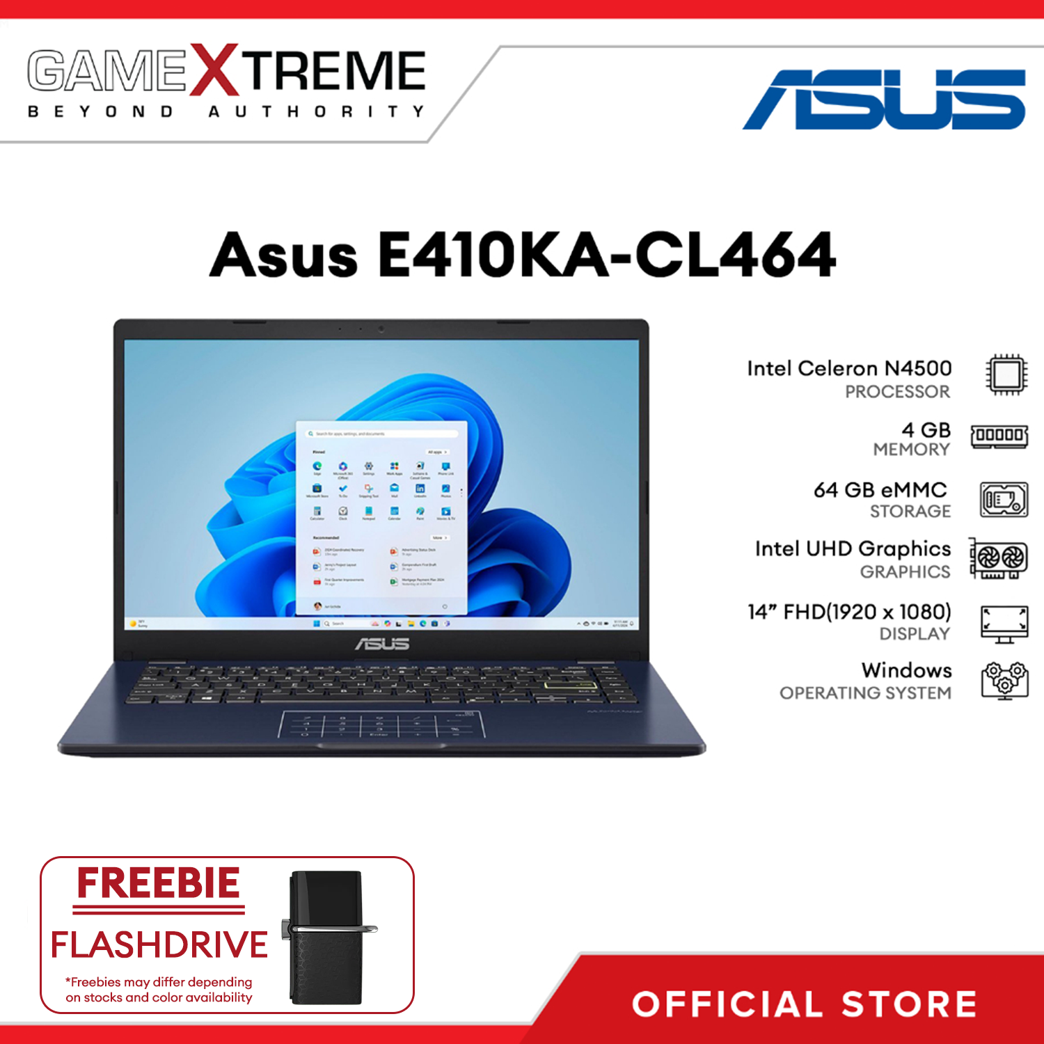 Asus 14" Laptop with Intel Celeron N4020 and Win 11