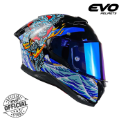 EVO XT-300 Oriental Dragon Full Face Helmet with Dual Visor