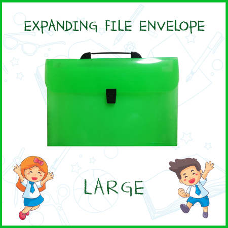 Plastic Expanding Envelope File with handle - A4 to Long size