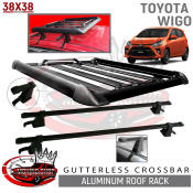 Toyota Wigo Aluminum Roof Rack, Gutterless Tower Crossbar Bundle