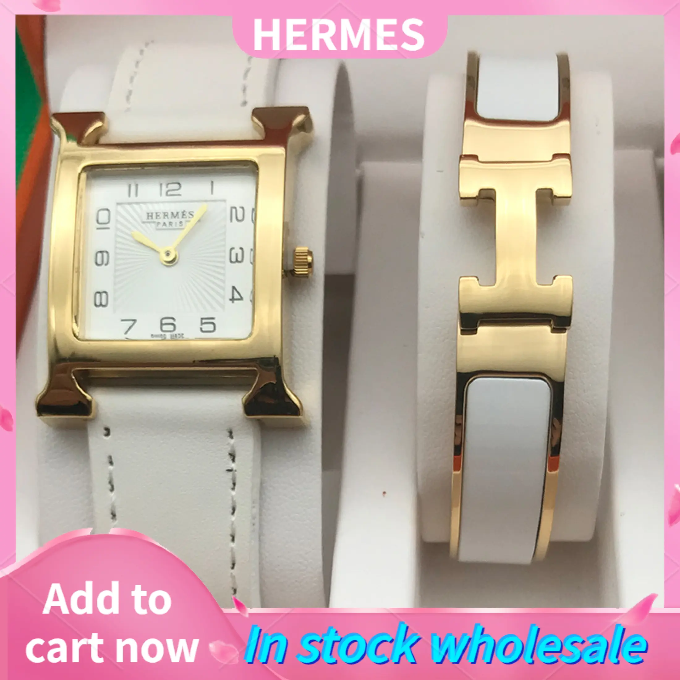 hermes watch and bracelet set