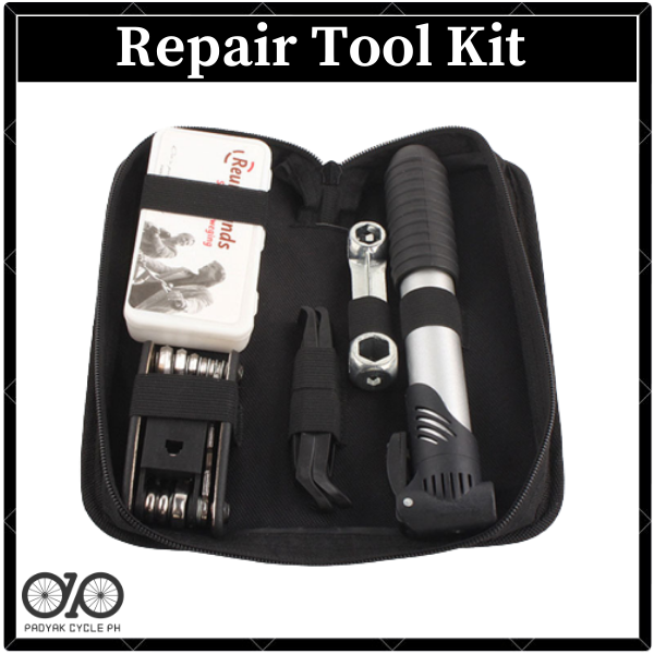 Portable Bike Repair Kit with 16-in-1 Tool and Mini Pump