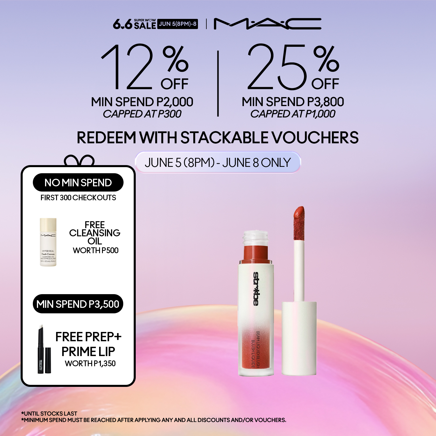 Discount on M·A·C  shoes - SKU: MAC Strobe Beam Liquid Blush / Water Based & Long Lasting Formula