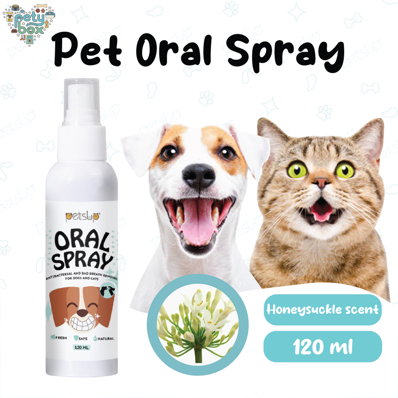 Antibacterial mouth store spray for dogs