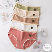Breathable Solid Color Seamless Panties by 