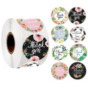 500pcs/Roll Self-adhesive Tape Thank You Stickers Christmas Stickers for Kitchen Baking Seal Labels Wedding Scrapbook Tags Packing