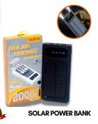 Solar Powerbank 20000mAh with Built-in Cable and Waterproof Design