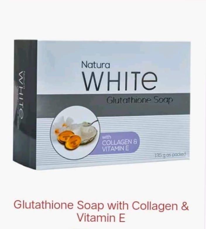 natura white glutathione soap UNO with Collagen & Vitamin E (135g) 1pcs Body Care Body Wash Skin Repair Cleansing Cleanser Skin Care Nano soap combines Papaya, Carrot,