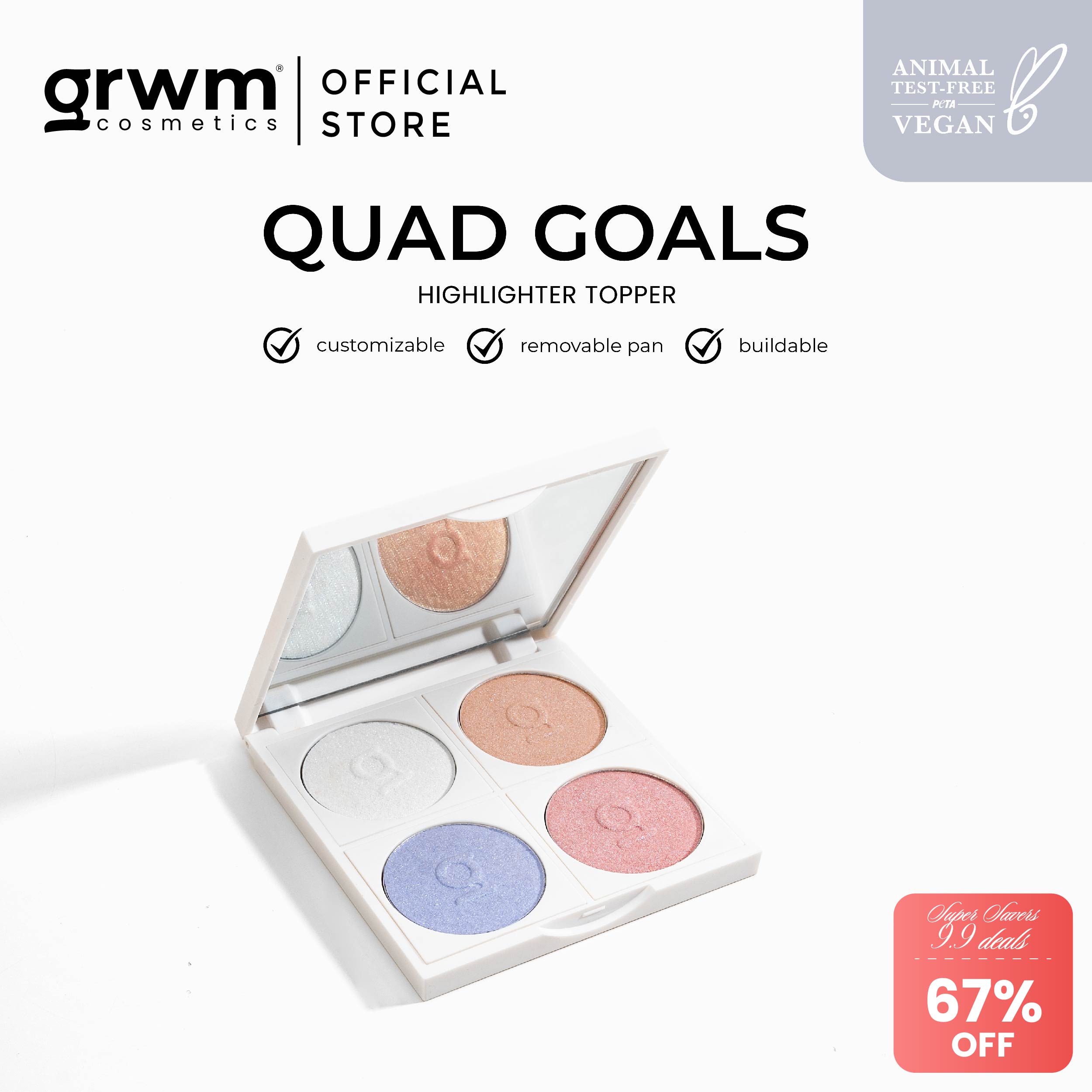Discount on Grwm Cosmetics  shoes - SKU:  Quad Goals - Highlighter Topper