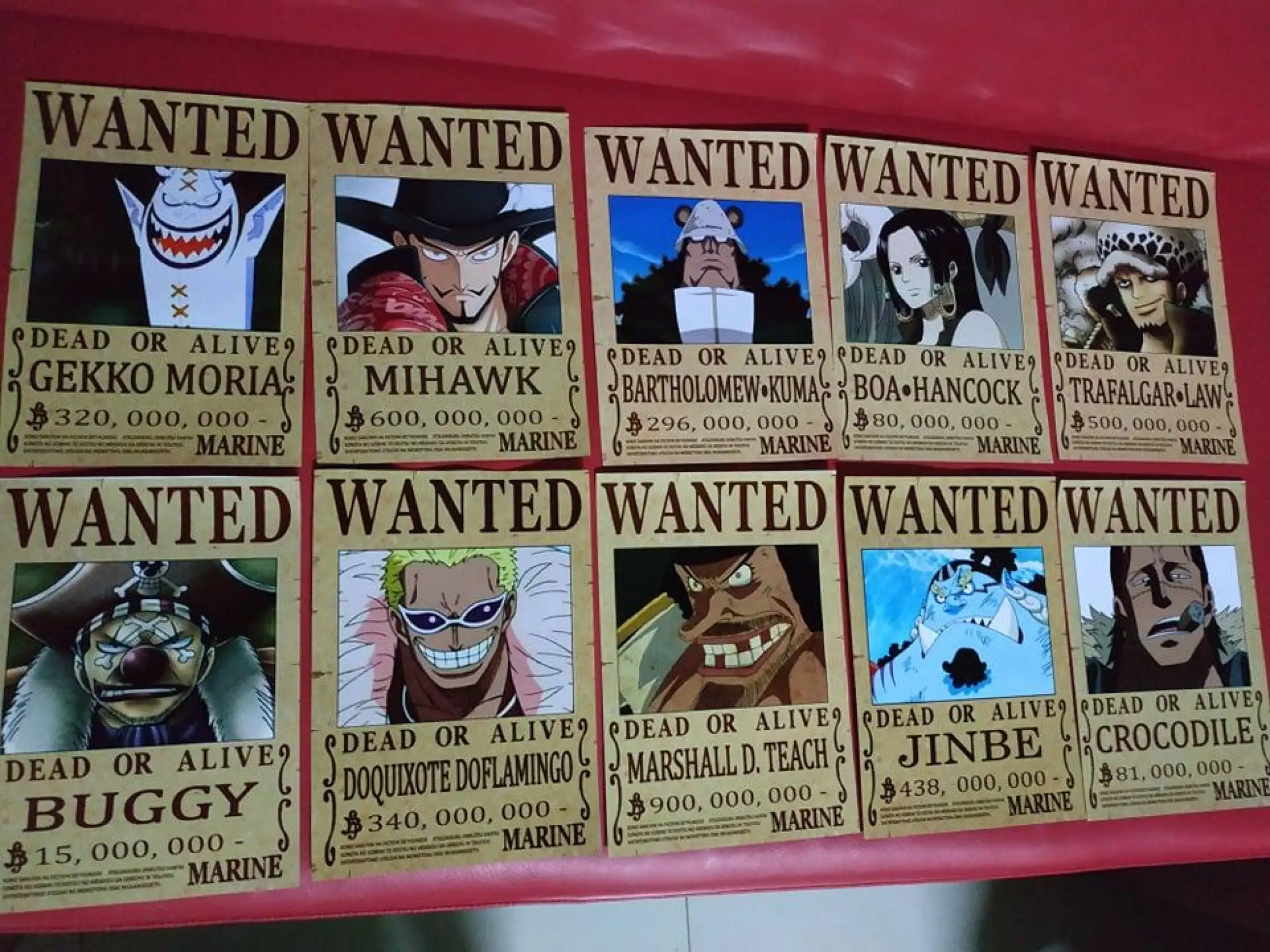 Shichibukai Or Warlords One Piece Wanted Poster Decor Freebies Lazada Ph