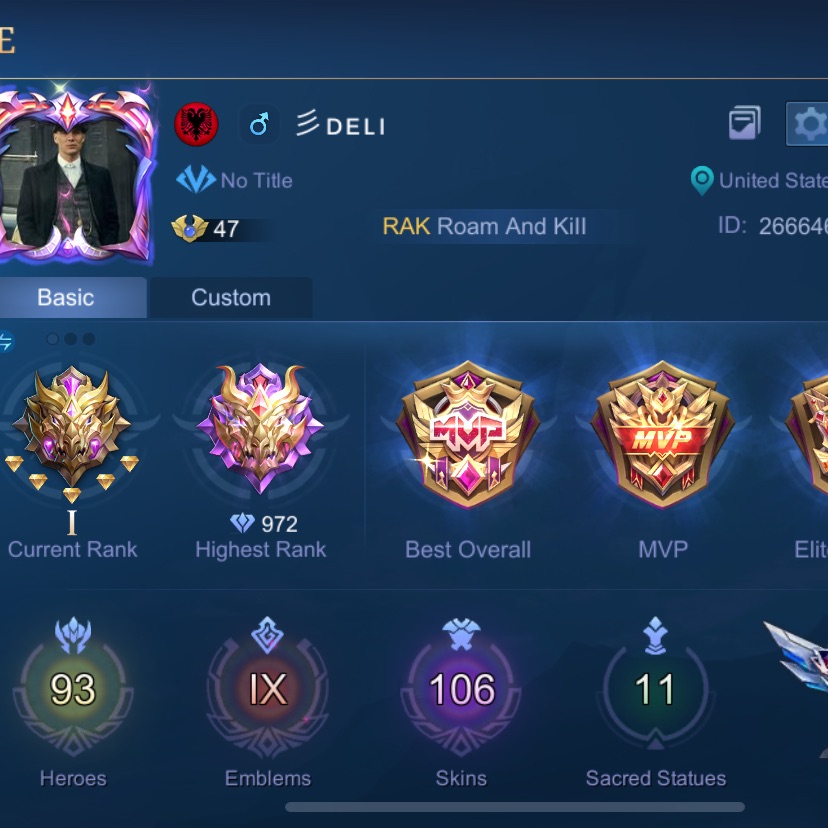 Ml Account Mythical Glory Shop Ml Account Mythical Glory With Great Discounts And Prices Online Lazada Philippines