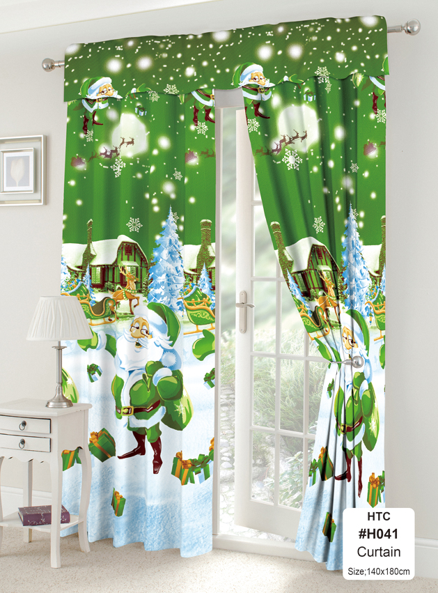 Decor Curtain 140cm X180cm, Snow Time Country Snowman Shower Curtain