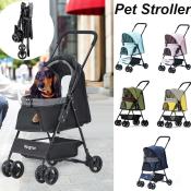 Pet Stroller Trolley with 360° Wheels - Removable Carrier