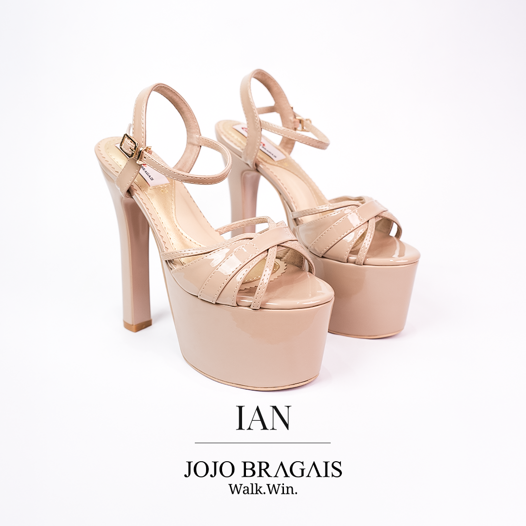 Jojo Bragais CJ Nude Glossy 5.5-Inch High Heels | Pageant Heels