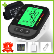 Digital Blood Pressure Monitor with Charger, 5-Year Warranty