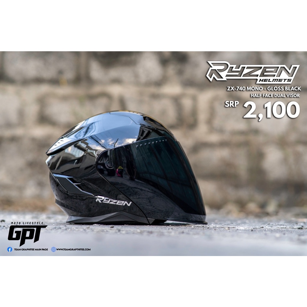 ryzen half face helmet