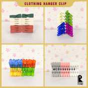 16/20pcs Set Clothing Pin Clothing Clip Hanging Aesthetic Cute Clips Multipurpose Clips Durable Multi-purpose Clothing Hanger Clip