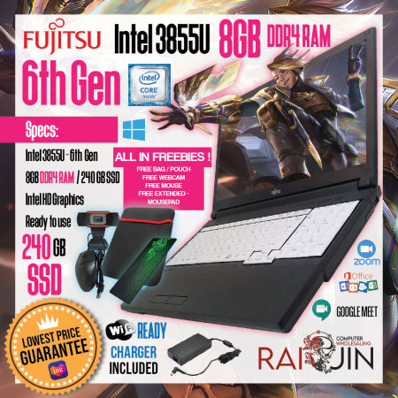 Fujitsu Laptop with 6th Gen Intel, 8GB RAM, and SSD