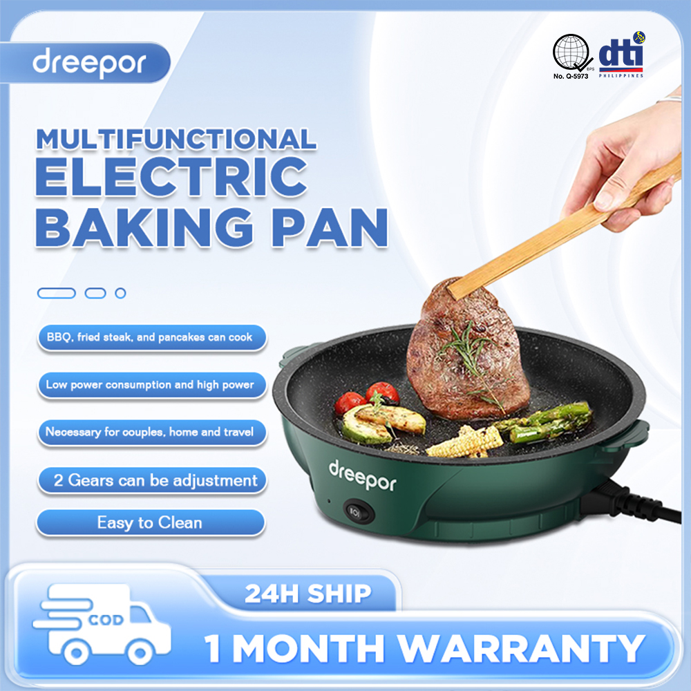 dreepor Electric Non-Stick Multifunction BBQ Pan - DKP-22