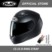 HJC Helmets CS-15 Flat Black Double D-Ring