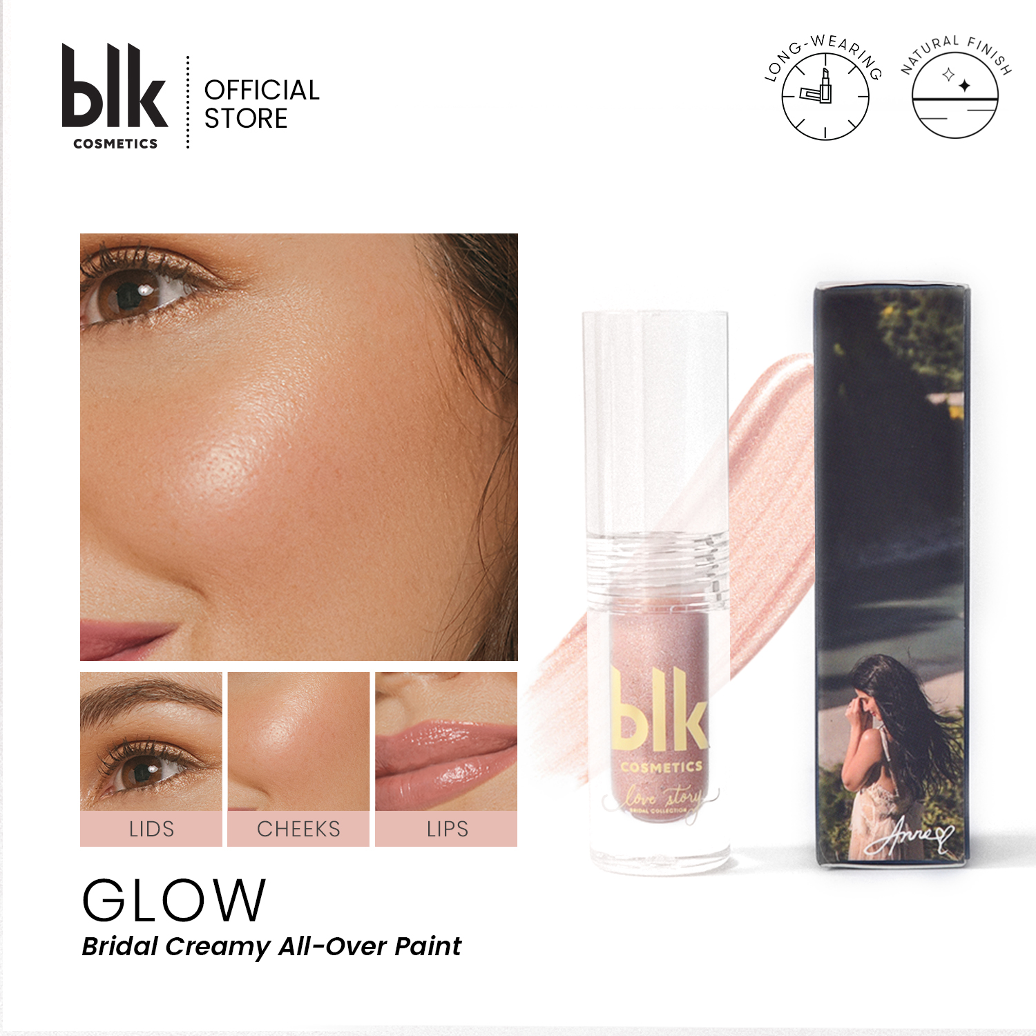 Discount on BLK Cosmetics  shoes - SKU: blk cosmetics Bridal Mini Creamy All-Over Paint Glow [Long-wearing, Blush on, Eyeshadow, Lip Color, 