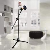 K12 K11 Microphone Stand - Portable 360° Rotating Long Stand