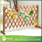 Foldable Solid Wood Garden Fence by Finelife