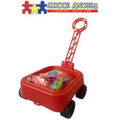 Luxxe Angels Red Wagon with Building Blocks for Kids