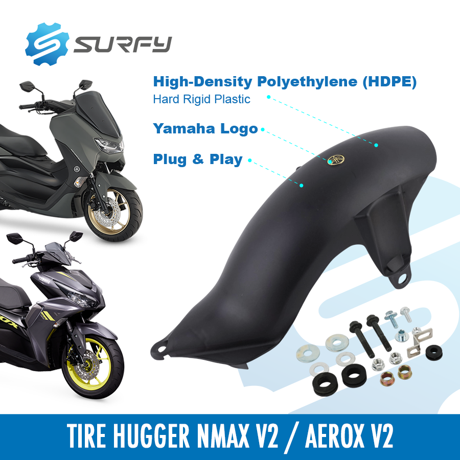 Nmax Aerox Rear Fender with Bolts - Surfy Motorcycle