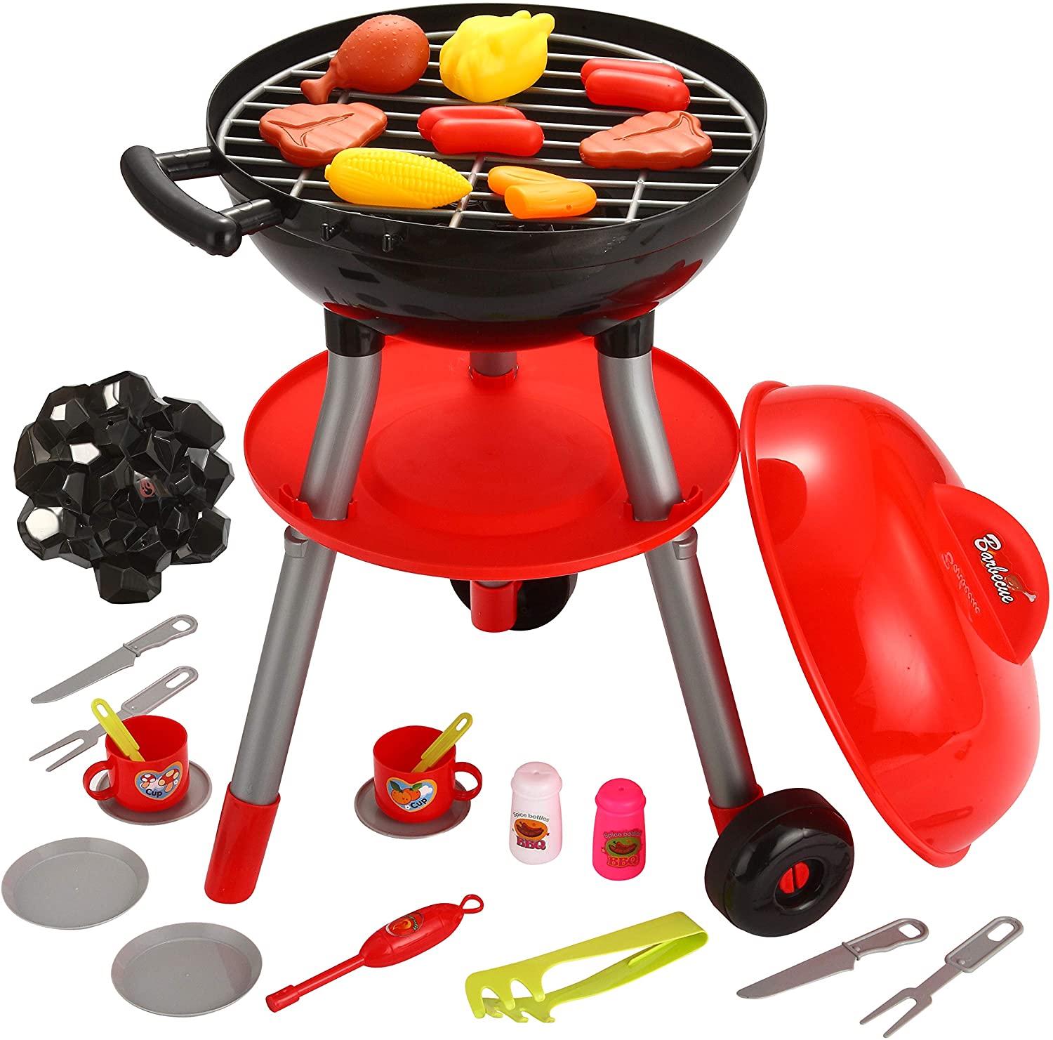 Baby Products Online - Melissa and Doug Deluxe Wood BBQ Grill, Smoker Oven  and Pizza Play Food Toy Pretend Cooking for Kids - Kideno