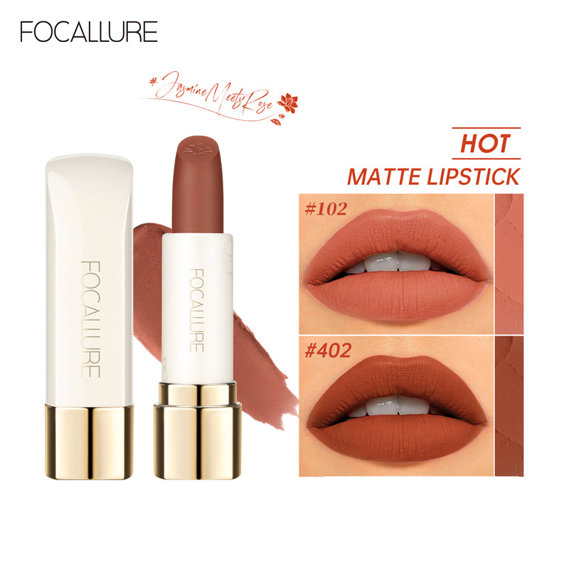 Discount on Focallure  shoes - SKU: FOCALLURE Brand Hottie Moist Lipstick Matte Nude Long-lasting Makeup Lip Tint Waterproof Moisturizin