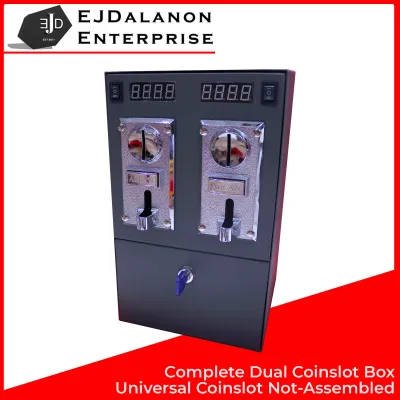 Complete PisoNet Dual Universal Coinslot Box / Piso net Dual Coin slot Metal Box / Dual Coin Box / Pisonet Dual Coin Box / Pisonet Dual Coin Slot Box | ejdalanon | EJDalanon | ejd | EJD | ejdalanon enterprise | Ejdalanon Enterprise (1)