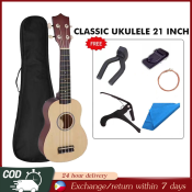 21" Soprano Wooden Ukulele with Free Accessories - 