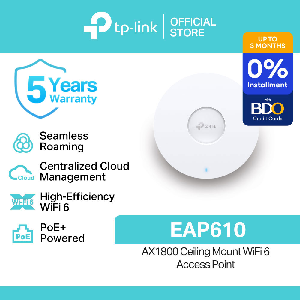 TP-Link Official Store / EAP610 AX1800 / 2.4GHz and 5GHz Dual Band Gigabit Wall Plate Mesh Fiber Wi-Fi Wireless Range Extender Long Range Access Point Signal Booster for All Network