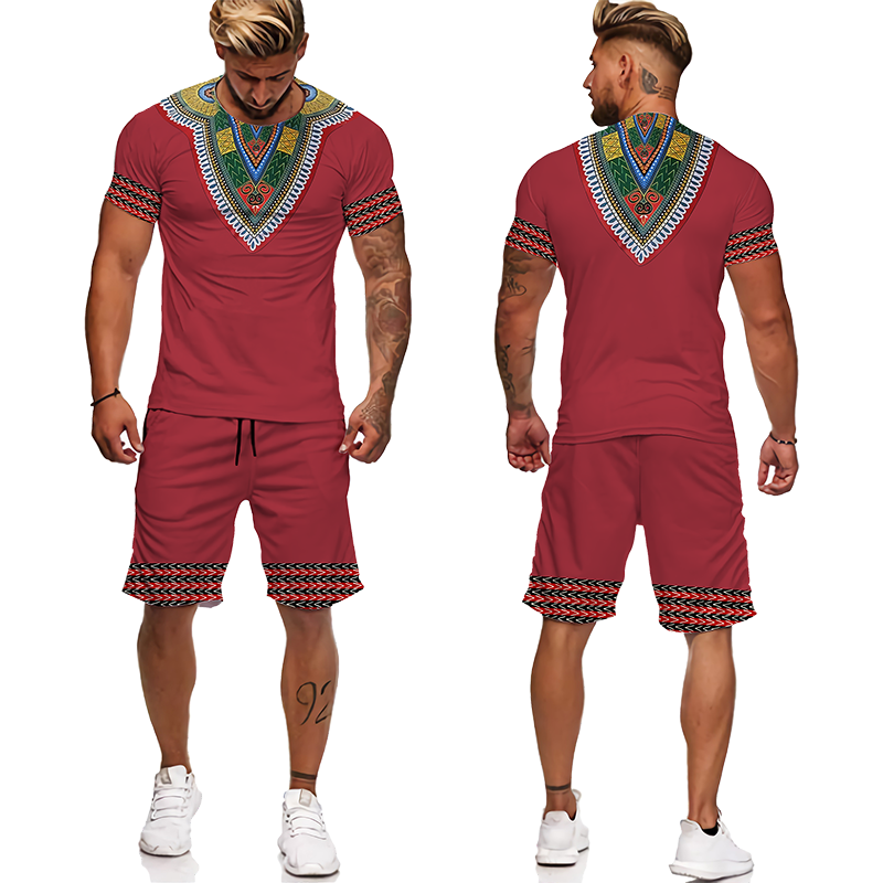 Lisoso Bohemian Style Casual T-shirt, 3D Effect men's T-shirt