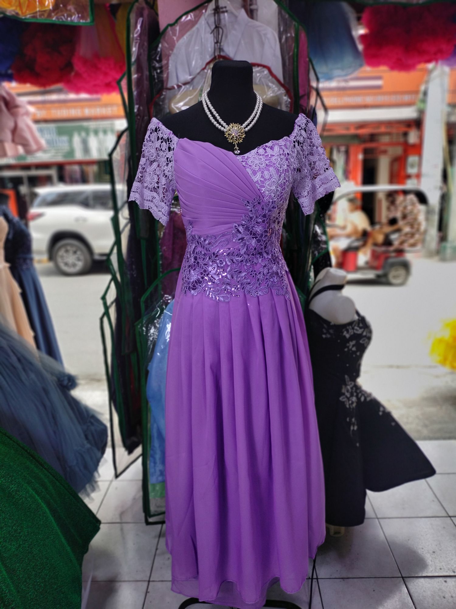 Violet best sale filipiniana dress